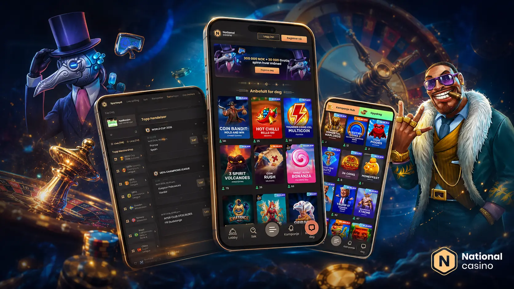 Mobilopplevelsen hos National Casino