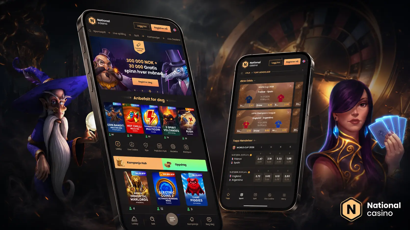 Hvordan bli med i National Casino live-spill?